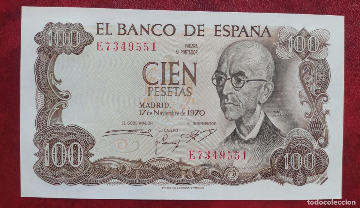 Billetes espa&ntilde;oles: 100 pesetas 1970 serie E ( SC) UNC - Foto 1