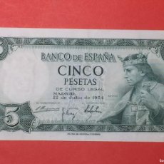 Billetes españoles: BILLETE DE 5 PESETAS EMISIÓN 22 DE JULIO DE 1954 SIN SERIE ALFONSO X