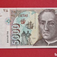 Billetes españoles: BILLETE 5000 PESETAS - 1992 - PLANCHA - CRISTÓBAL COLON - SERIE D