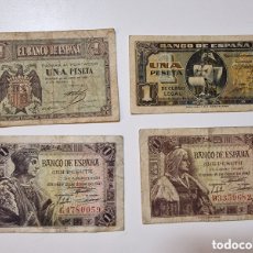 Billetes españoles: LOTE 3 BILLETES DE 1 PESETA - AÑOS 1938, 1940, 1943 Y 1945