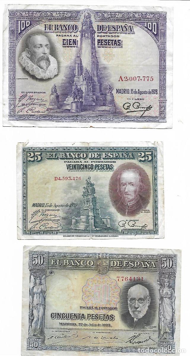Billetes espa&ntilde;oles: BILLETE DE espa&ntilde;a los tres que ves - Foto 1