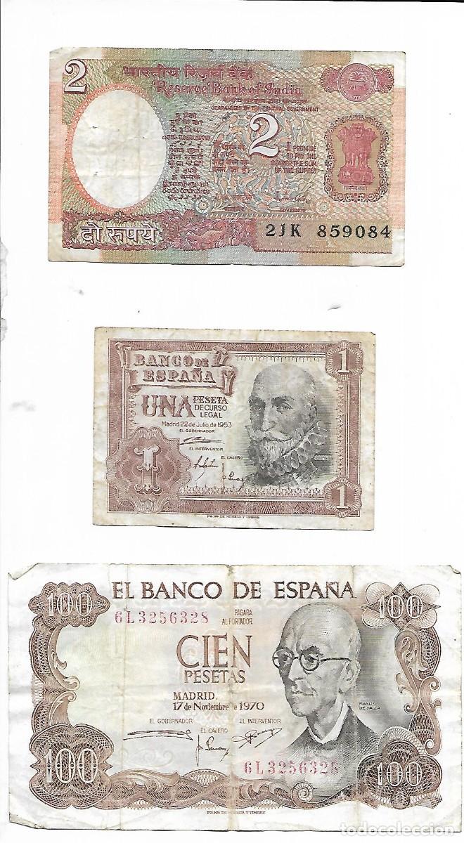 Billetes espa&ntilde;oles: BILLETEs DE espa&ntilde;a los tres que ves - Foto 1
