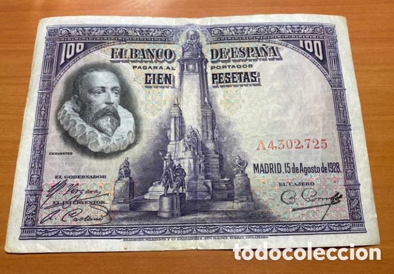 Billetes espa&ntilde;oles: ESPA&Ntilde;A - 100 pesetas 1928 - Foto 1