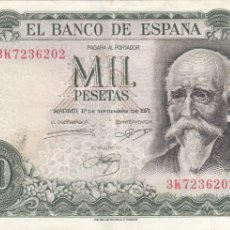 Billetes españoles: BILLETE : 1000 PESETAS 1971 - SERIE 3K