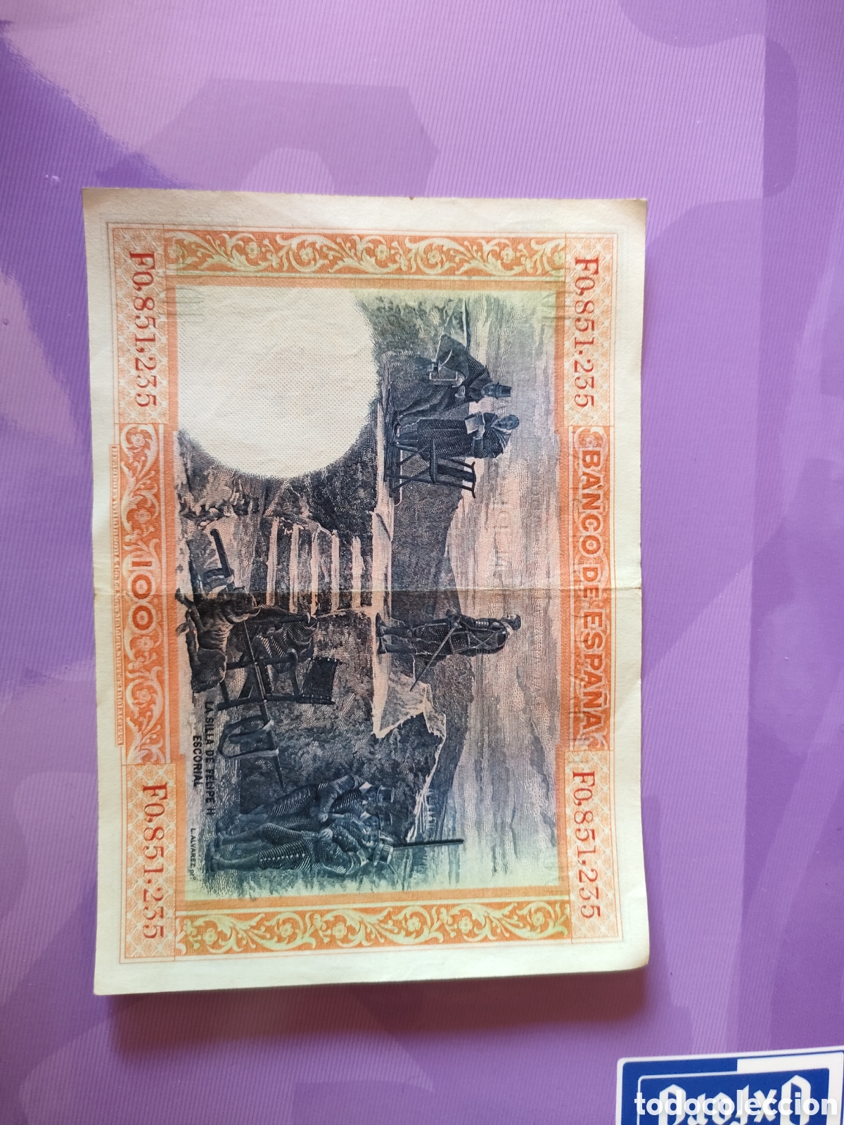 Billetes espa&ntilde;oles: Billete de 100 pesetas 1925 - Foto 2