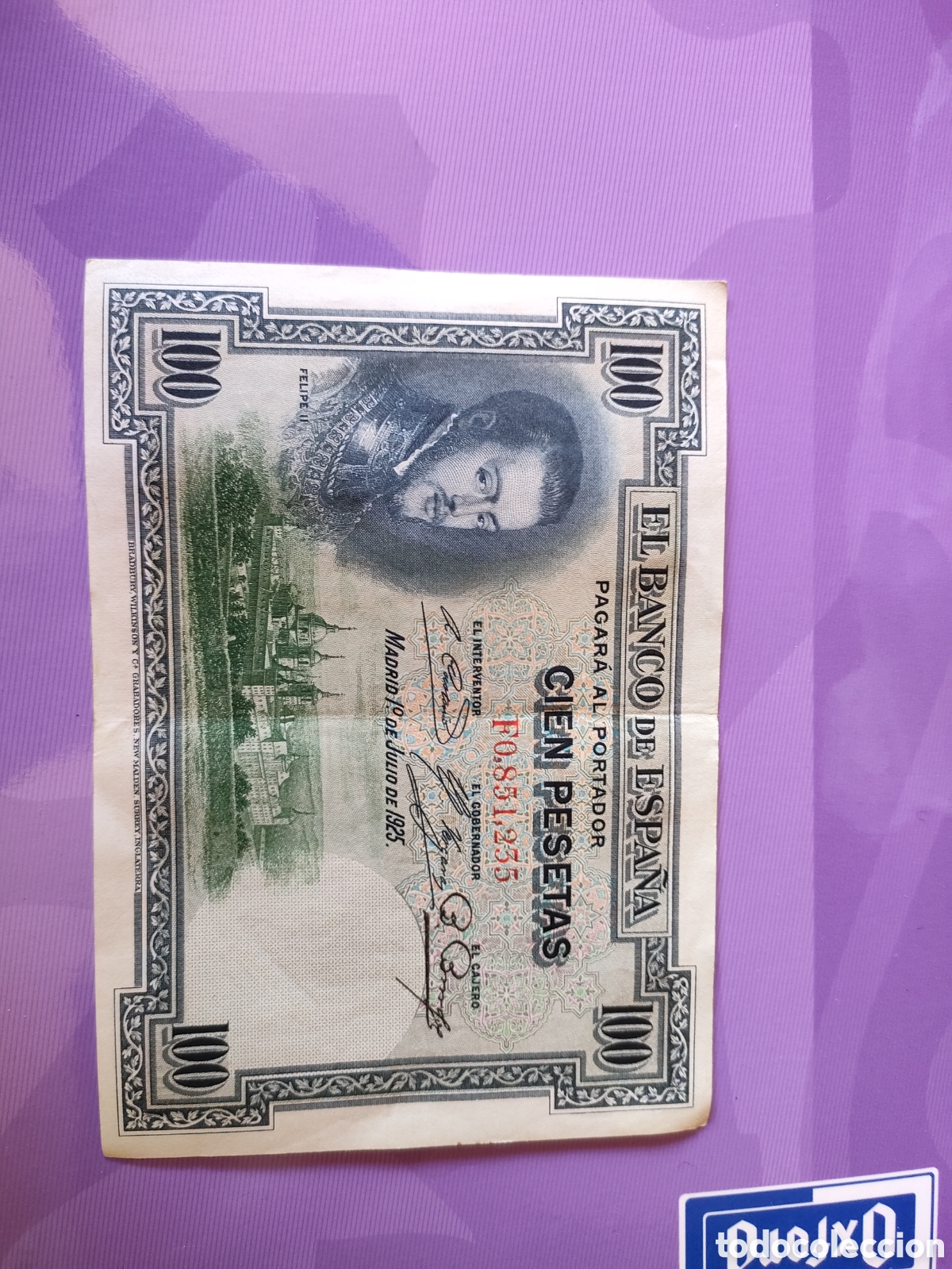 Billetes espa&ntilde;oles: Billete de 100 pesetas 1925 - Foto 1