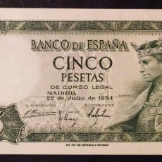 Billetes españoles: ESPAÑA 5 PESETAS 1954 SERIE R (SC)