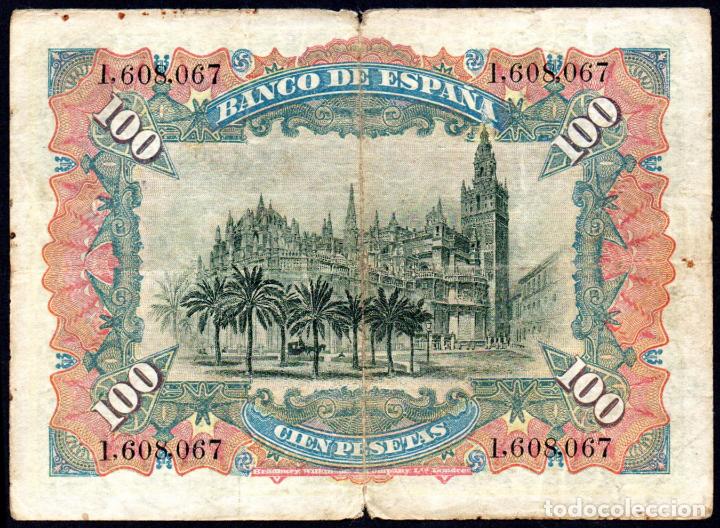 Billetes espa&ntilde;oles: 100 PESETAS 1907 - Foto 2