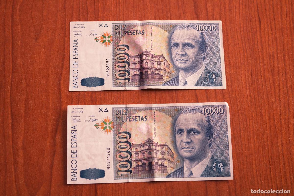 Billetes espa&ntilde;oles: 2 billetes de 10.000 pesetas de 1992 - Foto 1
