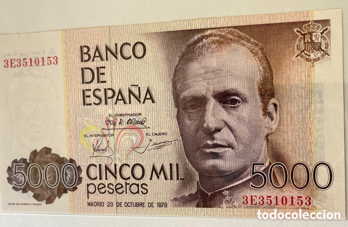 Billetes espa&ntilde;oles: ESPA&Ntilde;A, CAPIC&Uacute;A, 5000 PESETAS - Foto 1
