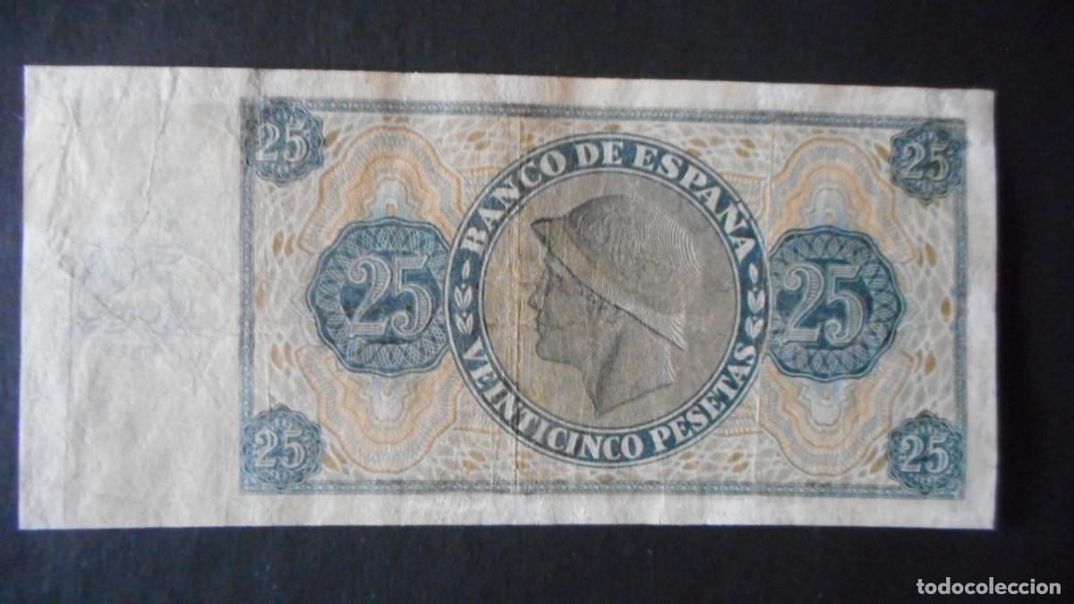 Billetes espa&ntilde;oles: 25 PESETAS 1936 /MBC+ / A - Foto 2