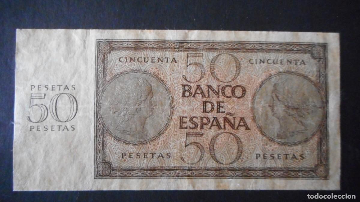 Billetes espa&ntilde;oles: 50 PESETAS 1936 / MBC+/ A - Foto 2