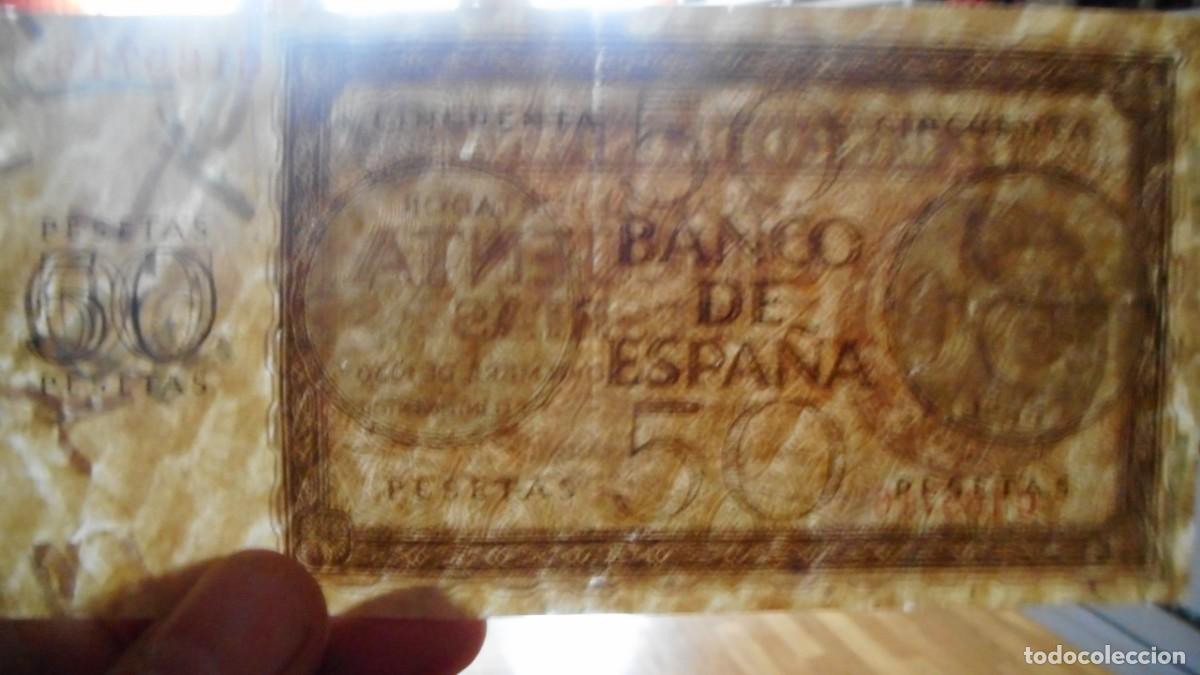 Billetes espa&ntilde;oles: 50 PESETAS 1936 / MBC+/ A - Foto 3