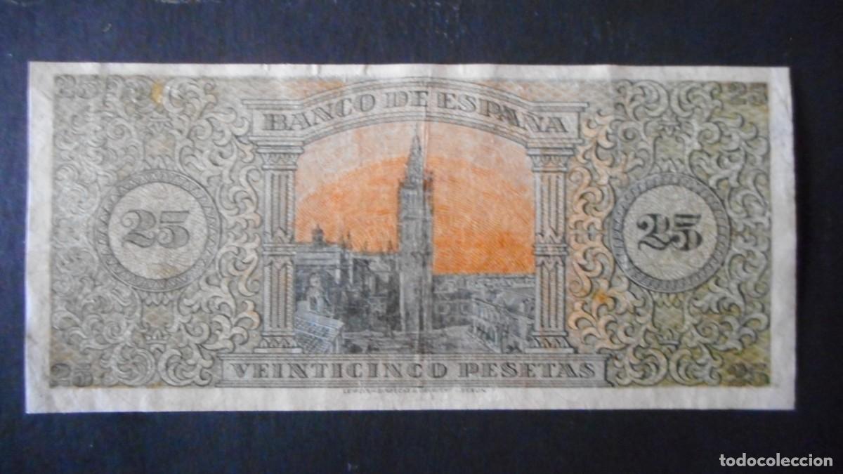 Billetes espa&ntilde;oles: 25 PESETAS 1938 /MBC / A - Foto 2