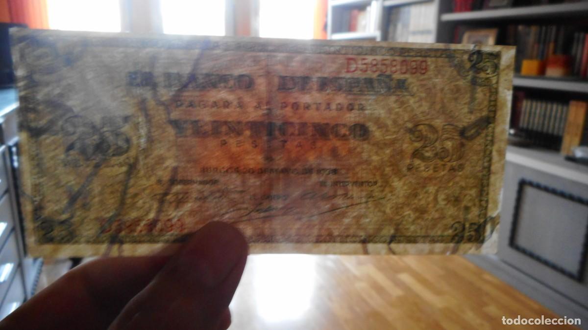 Billetes espa&ntilde;oles: 25 PESETAS 1938 /MBC / A - Foto 3