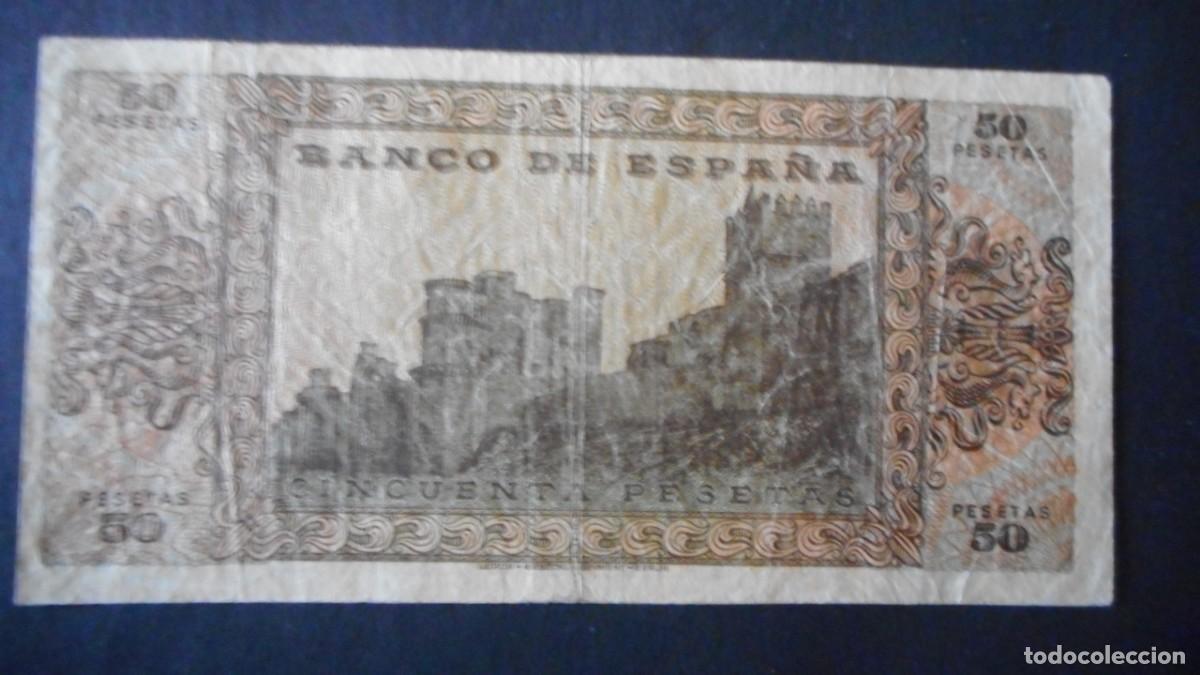 Billetes espa&ntilde;oles: 50 PESETAS 1938 MBC+/ A - Foto 2