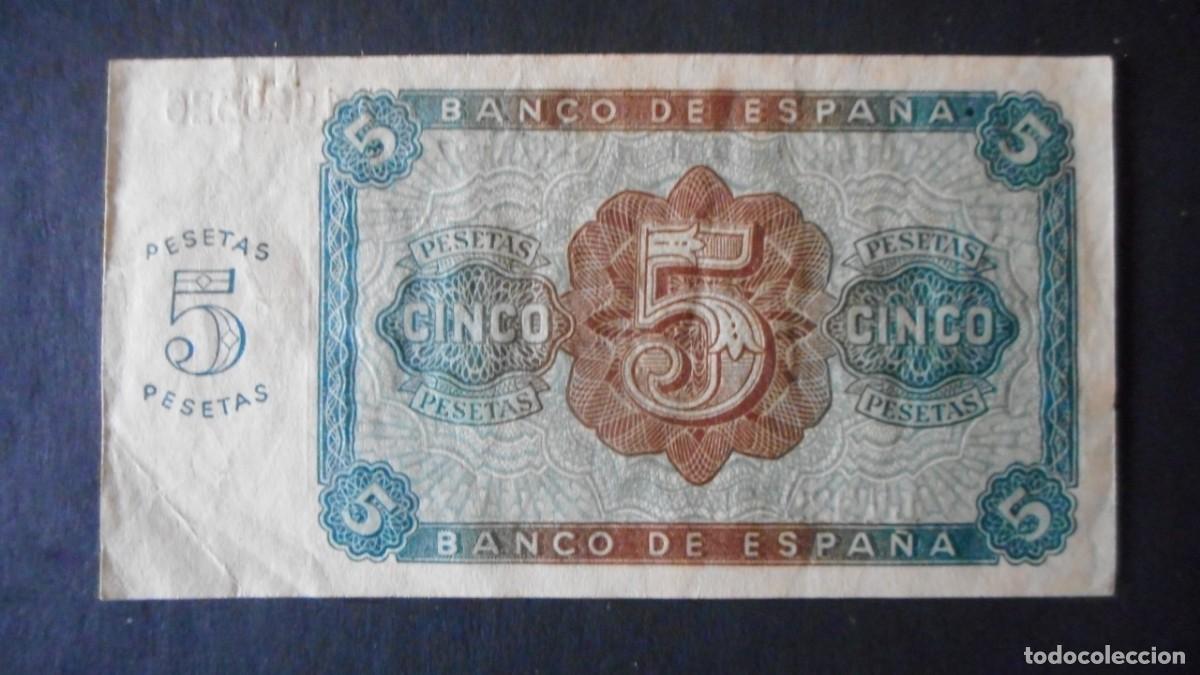 Billetes espa&ntilde;oles: 5 PESETAS 1938 MBC+ / A - Foto 2