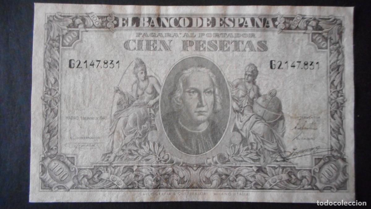 Billetes espa&ntilde;oles: 100 PESETAS 1940 MBC+ - Foto 1