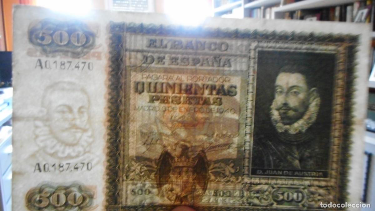 Billetes espa&ntilde;oles: 500 PESETAS 1940 MBC+ / A - Foto 3