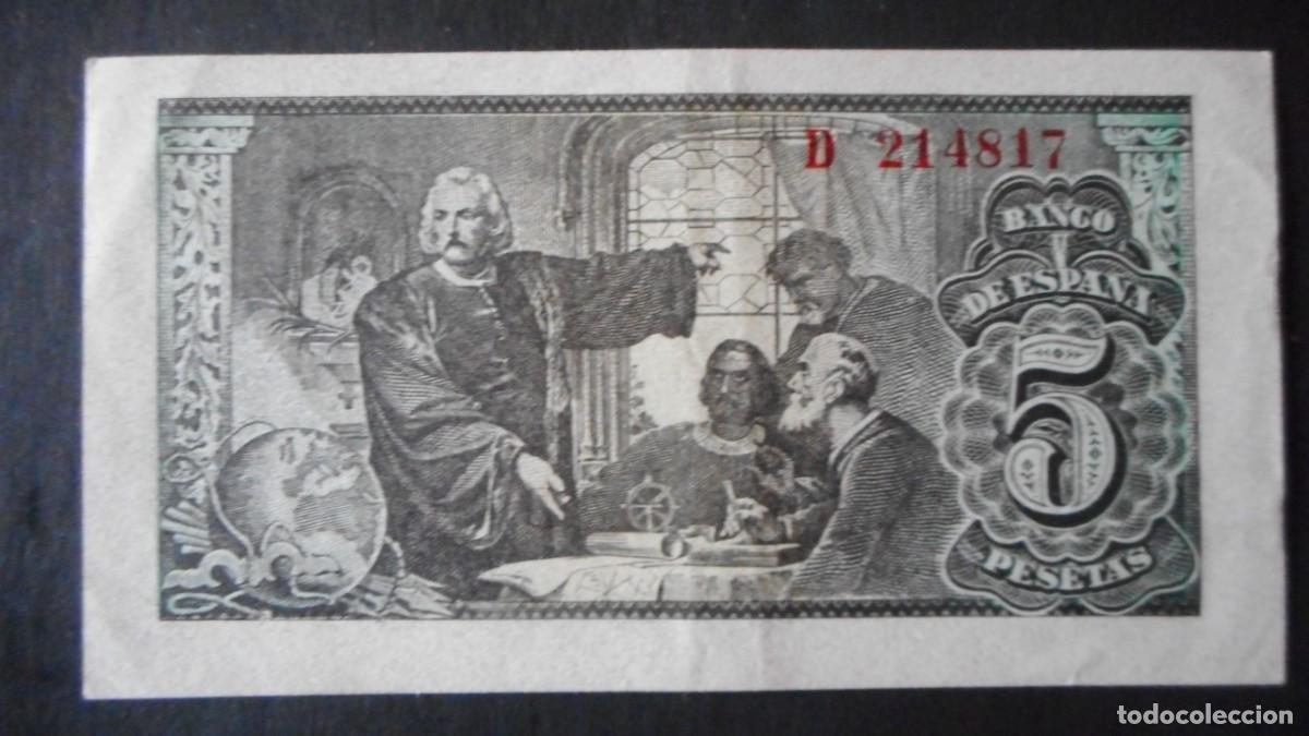 Billetes espa&ntilde;oles: 5 PESETAS 1943 / EBC / A - Foto 2