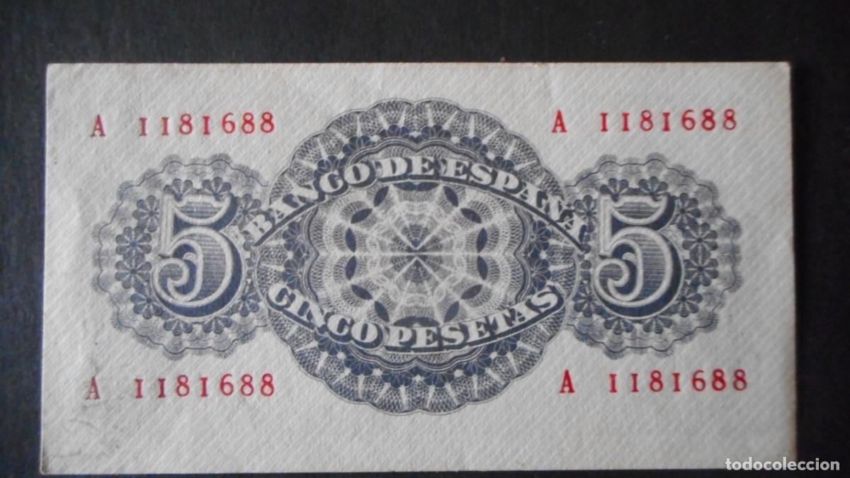 Billetes espa&ntilde;oles: 5 PESETAS 1947 / EBC+ / A - Foto 2
