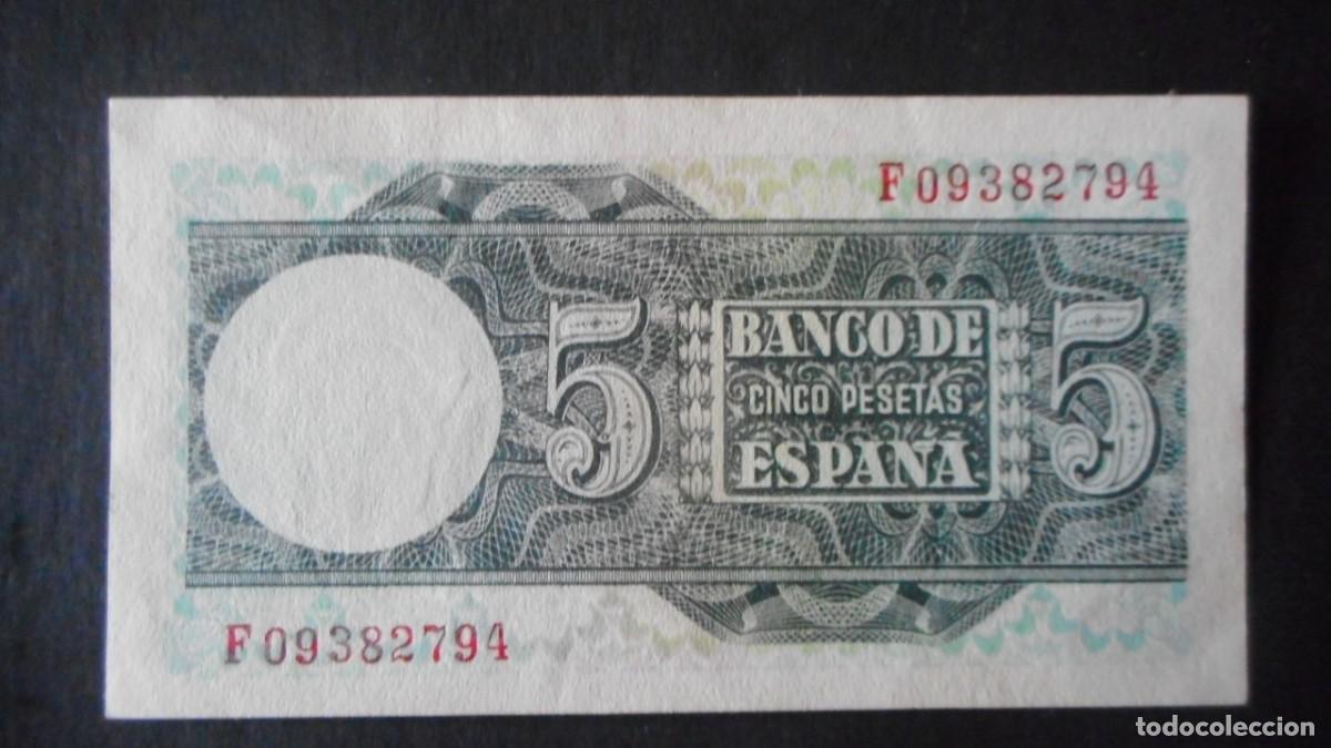 Billetes espa&ntilde;oles: 5 PESETAS 1948 / EBC+ / A - Foto 2