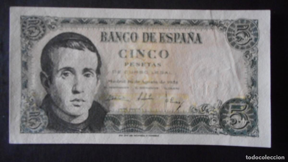 Billetes espa&ntilde;oles: 5 PESETAS 1951 / EBC+ / A - Foto 1