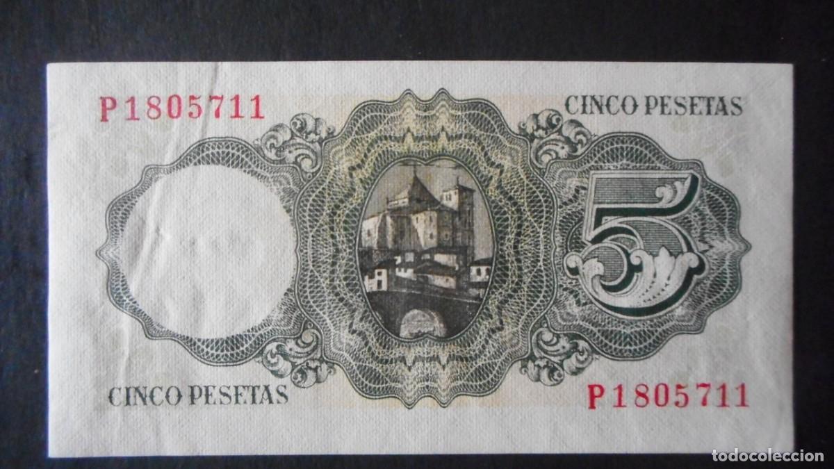 Billetes espa&ntilde;oles: 5 PESETAS 1951 / EBC+ / A - Foto 2