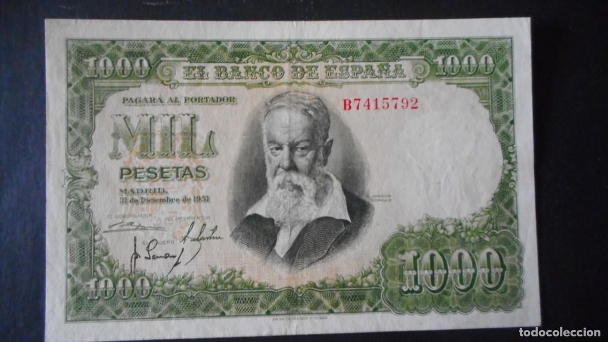 Billetes espa&ntilde;oles: 1000 PESETAS 1951 / MBC+- EBC / A - Foto 1