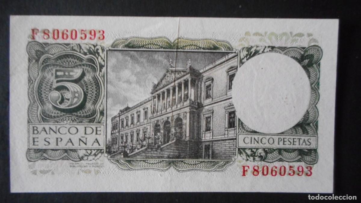 Billetes espa&ntilde;oles: 5 PESETAS 1954 / SC / A - Foto 2