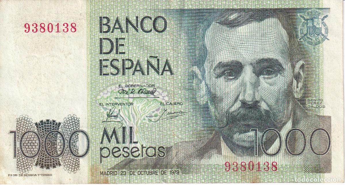 Billetes espa&ntilde;oles: BILLETE DE 1000 PESETAS DEL A&Ntilde;O 1979 DE BENITO PEREZ GALDOS SIN SERIE