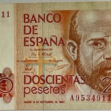 Billetes españoles: BILLETE DE 200 PESETAS 18 SEPTIEMBRE 1990 S. A9 PLANCHA