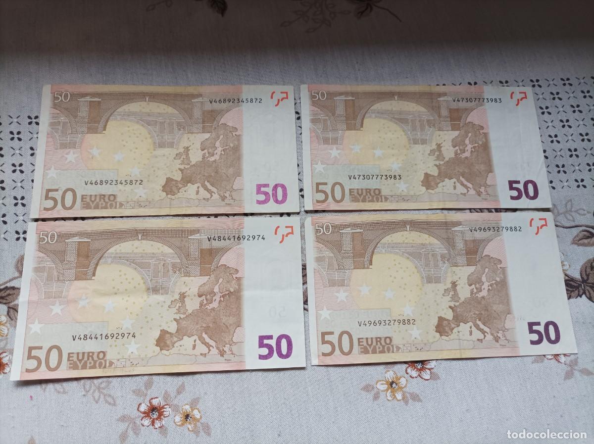 Billetes espa&ntilde;oles: Lote de 4 billetes de las 4 planchas con error MO43,MO44,MO45,MO46 - Foto 2