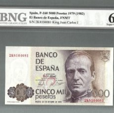 Billetes españoles: BILLETE 5000 PESETAS 1979 JUAN CARLOS I CERTIFICADO BNG 67 SERIE 2K SC UNC SIN CIRCULAR