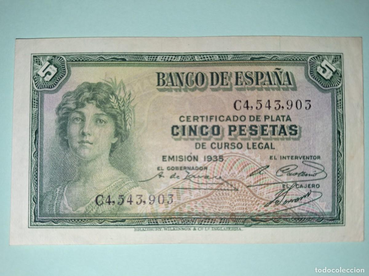 Billetes espa&ntilde;oles: BILLETE de ESPA&Ntilde;A de 5 Ptas. del 1938 - Foto 1