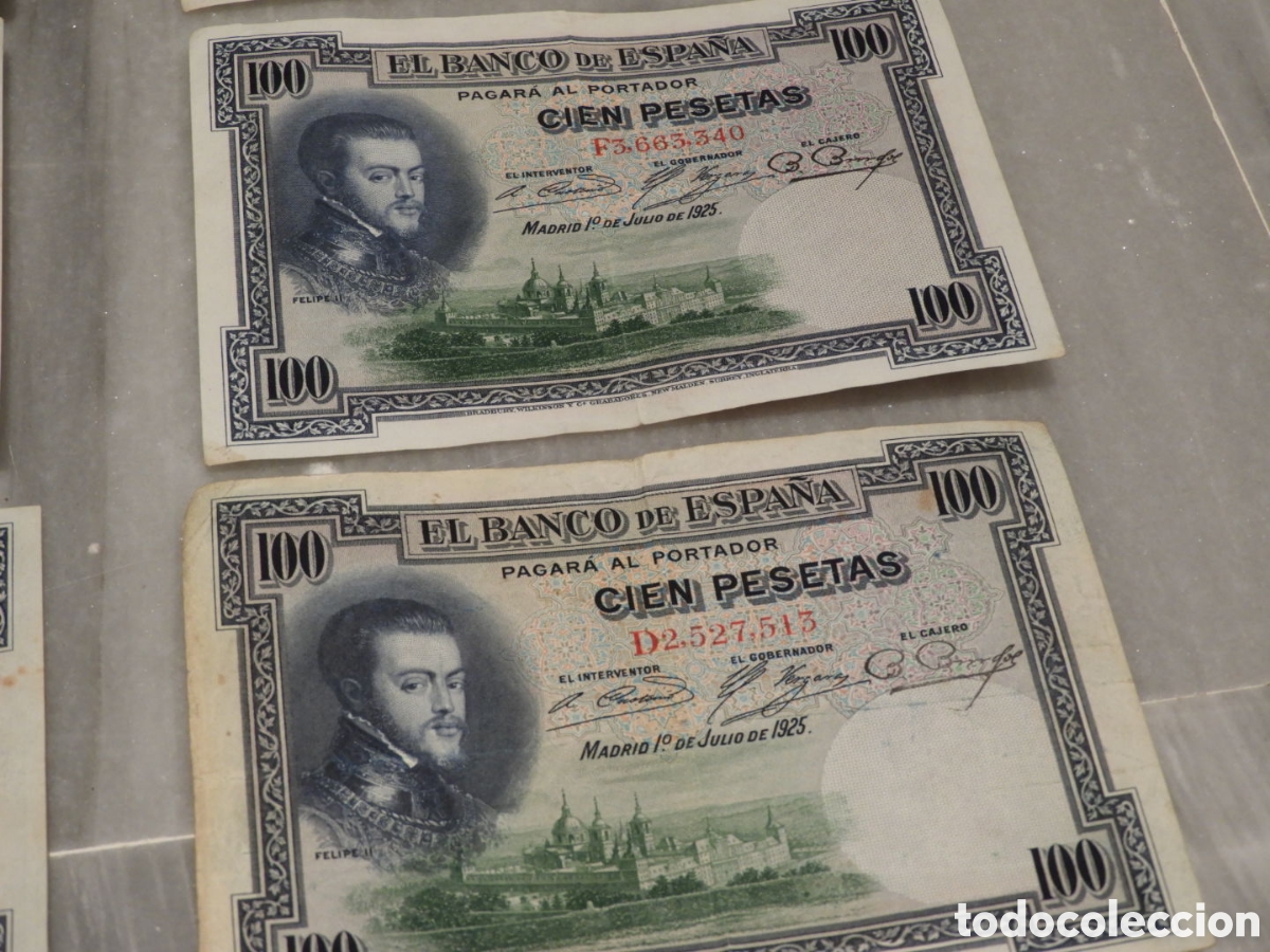 Billetes espa&ntilde;oles: Billetes 100 Pesetas 1925 - Foto 5