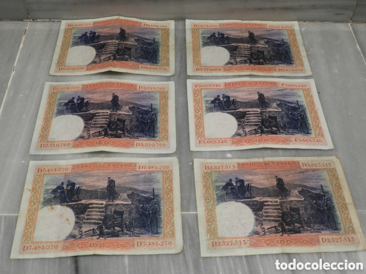 Billetes espa&ntilde;oles: Billetes 100 Pesetas 1925 - Foto 7