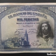 Billetes españoles: 1000 PESETAS DE 1928 ..... SIN SERIE ......PRECIOSO .....ES EL DE LAS FOTOS