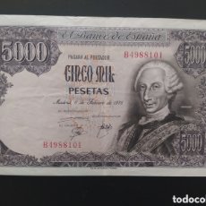Billetes españoles: 5000 PESETAS DE 1976 ..... SERIE B.....PRECIOSO .....ES EL DE LAS FOTOS