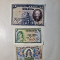 Billetes españoles: LOTE 4 BILLETES |SOLO ACEPTO PAYPAL| BILLETE 0'5,2,5,25 PESETAS 1928 1935 1937 1938 LEER DESCRIPCION