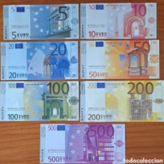 Billetes españoles: LOTE 8 DE REPRODUCIONES SET BILLETES EUROS
