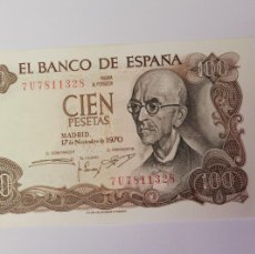 Billetes españoles: BILLETE DE 100 PESETAS DEL 17 DE NOVIEMBRE DE 1970 BANCO DE ESPAÑA SIN SERIE EN EBC+