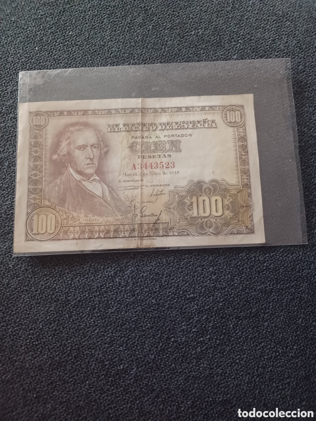 Billetes espa&ntilde;oles: Billete 100 pesetas 1948 - Foto 1