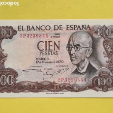 Billetes españoles: BILLETE BANCO DE ESPAÑA - 100 PESETAS - EMISION MADRID 17 NOVIEMBRE 1970 - PLANCHA SIN CIRCULAR