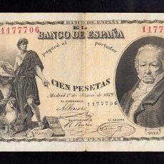 Billetes españoles: 100 PESETAS 1889 MBC-