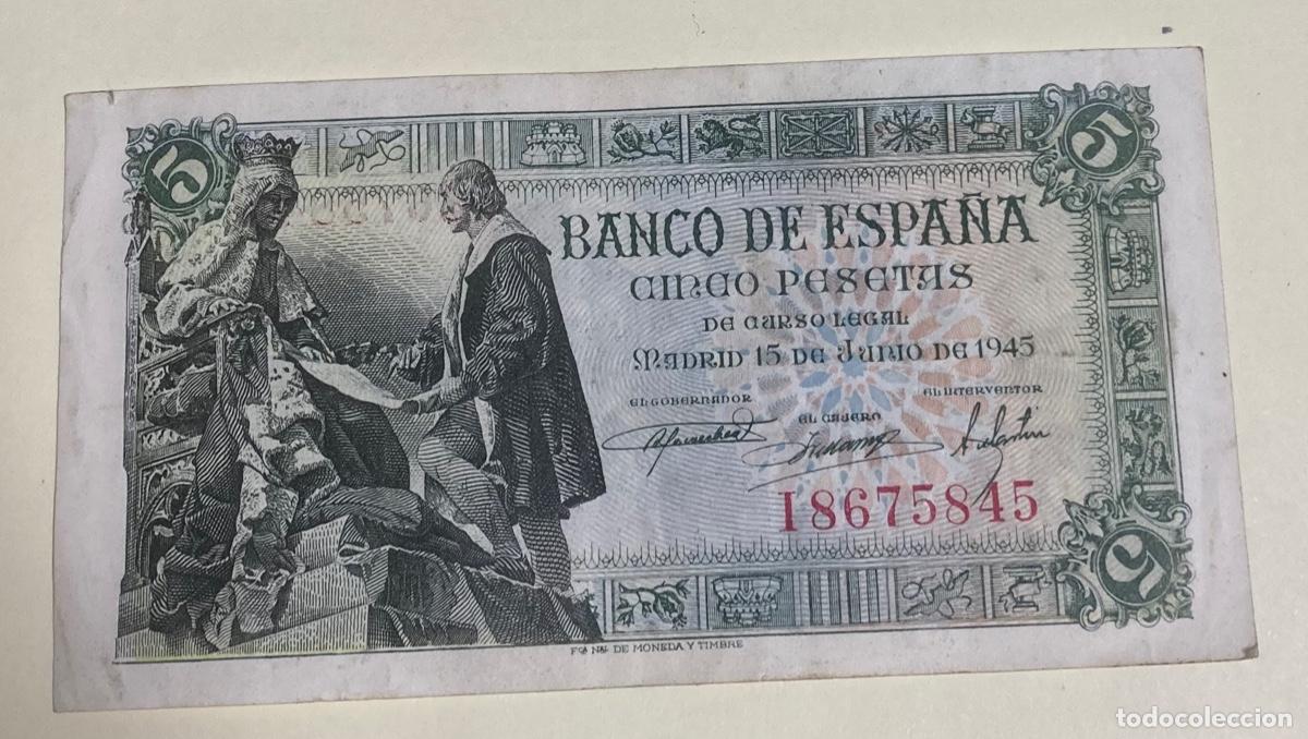Billetes espa&ntilde;oles: Billete 5 pta Espa&ntilde;a - Foto 1