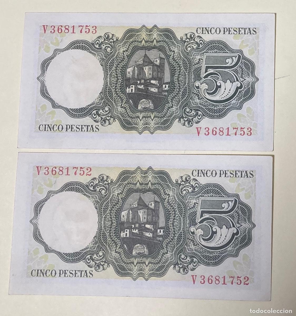 Billetes espa&ntilde;oles: Billete 5 pta Espa&ntilde;a - Foto 2