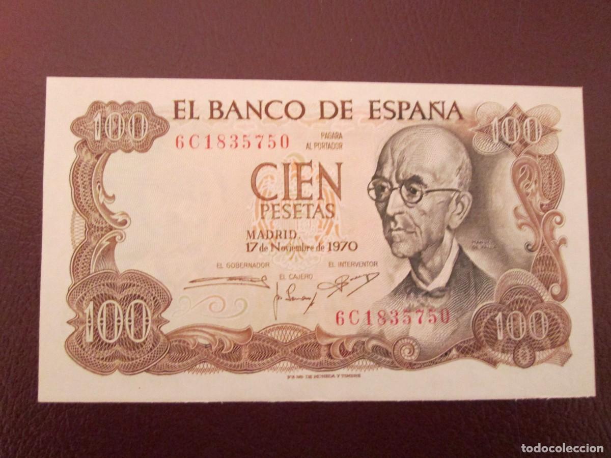 Billetes espa&ntilde;oles: 100 PESETAS 1970 - Foto 3