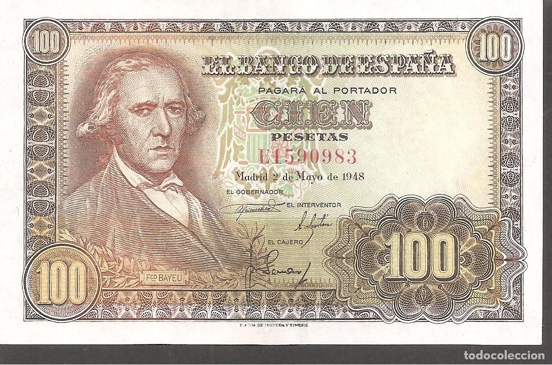 Billetes espa&ntilde;oles: ESPA&Ntilde;A 100 PESETAS 1948 EBC+ - Foto 1