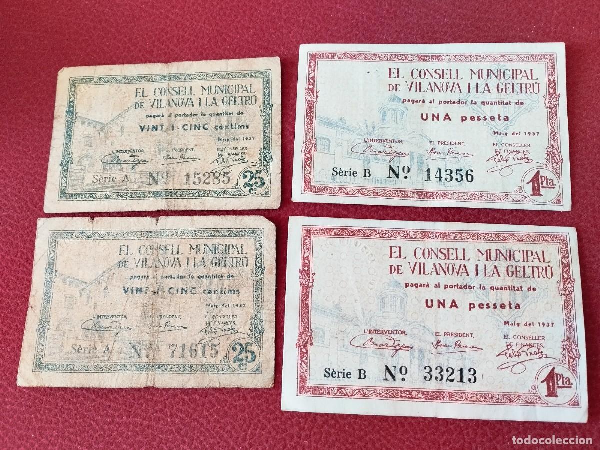 Billetes espa&ntilde;oles: Billetes de Vilanova y la Geltr&uacute; - Foto 1